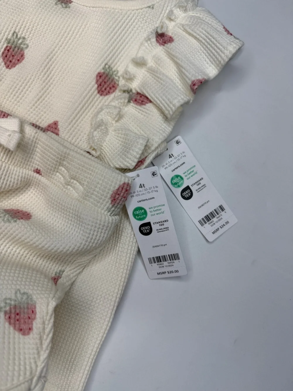 Carter's Toddler Girls Strawberry-Print Short-Sleeve Set - Picture 6 of 6